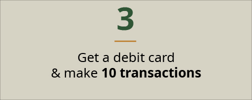 Step 3: Make 10 debit transactions
