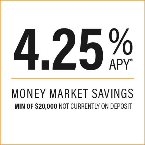 Money market savings rate 4.25% APY