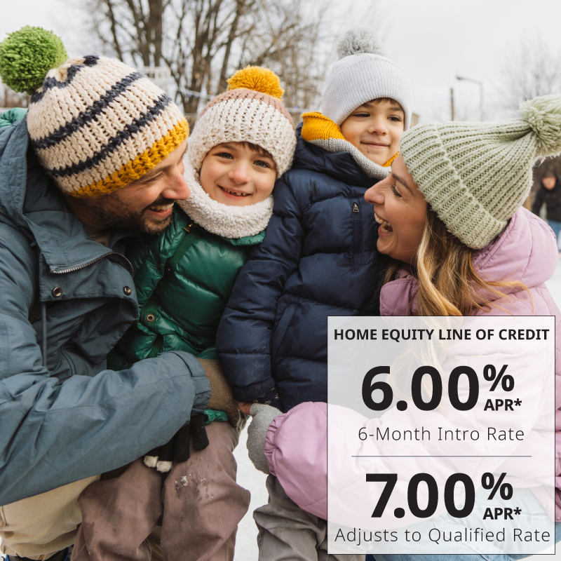 family wearing winter hats