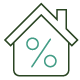 house icon with percent sign